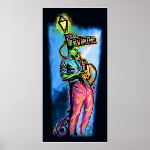 "New Orleans After Dark" Poster