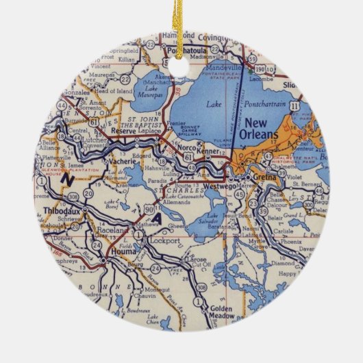 New Orleans and Houma Christmas Ornament (Hinten)