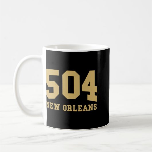 New Orleans Area Code 504 - Hometown Pride - Clic  Kaffeetasse (Links)