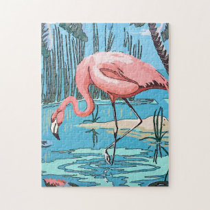 New Orleans Art Flamingo Puzzle