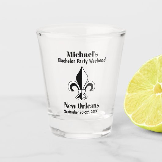 New Orleans Bachelor Party Gefallen Typ Ausflug Schnapsglas (Vorderseite)