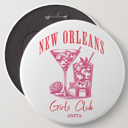 New Orleans Bacheloretgirls club Button (Vorne & Hinten)