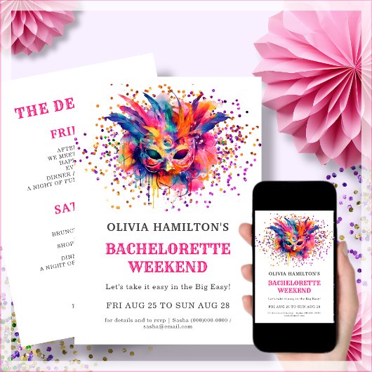 New Orleans | Bachelorette Itinerary Weekend Einladung