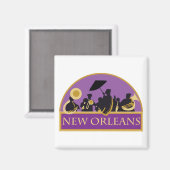 New Orleans Band Magnet (Vorderseite/Rückseite)