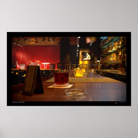 New Orleans - Bar & Lounge 3D Poster (Vorne)