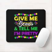 New Orleans Beads Mardi Gras Party Apparel Funny W Mousepad (Mit Mouse)