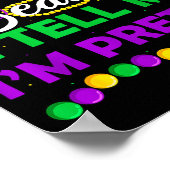 New Orleans Beads Mardi Gras Party Apparel Funny W Poster (Ecke)