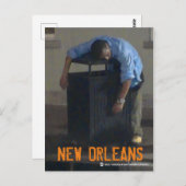 New Orleans Betrunkenes Schlafen auf Müll kann Pos Postkarte (Vorne/Hinten)