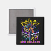 New Orleans Birthday Girl's French Quarter Birthda Magnet (Vorderseite/Rückseite)