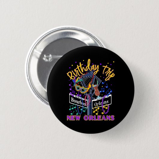 New Orleans Birthday Trip French Quarter Girls Tri Button (Vorne & Hinten)
