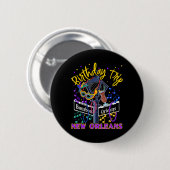 New Orleans Birthday Trip Girl's Birthday Trip Button (Vorne & Hinten)