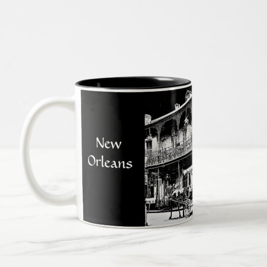 New Orleans Black & White - Kaffee Tasse (Links)
