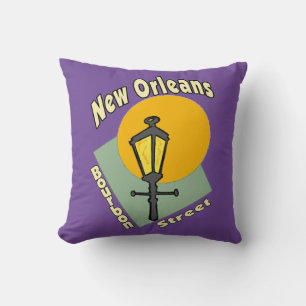 New Orleans Bourbon St. Throw Pillow Kissen