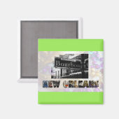 New Orleans Bourbon Street Beads NOLA Magnet (Vorderseite/Rückseite)