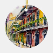 New Orleans Bourbon Street Keramik Ornament (Vorne)