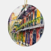 New Orleans Bourbon Street Keramik Ornament (Links)