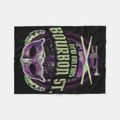 New Orleans Bourbon Street Mardi Gras French Quart Fleecedecke (Vorderseite (Horizontal))