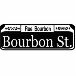 New Orleans Bourbon Street Sign Freistehende Fotoskulptur<br><div class="desc">Bourbon Street Schild nach New Orleans</div>
