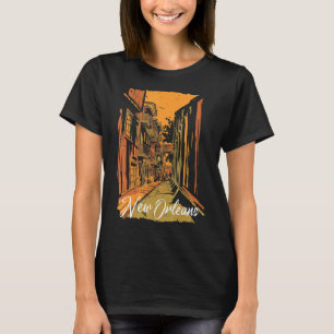 New Orleans Bourbon Street Souvenir Französisch Vi T-Shirt