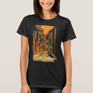 New Orleans Bourbon Street Souvenir Französisch Vi T-Shirt