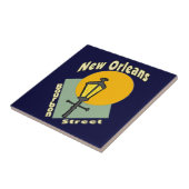 New Orleans Bourbon Symbols Fliese (Seite)