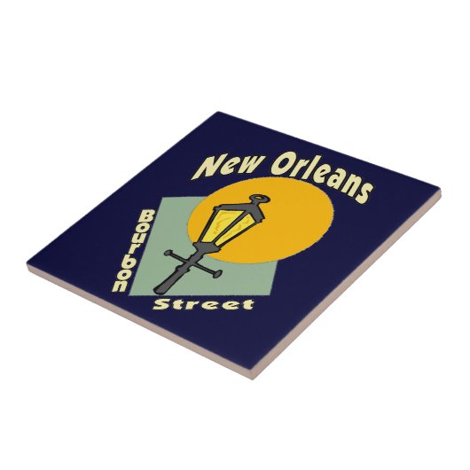 New Orleans Bourbon Symbols Fliese (Seite)