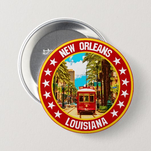 New Orleans Button (Vorne & Hinten)