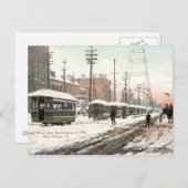 New Orleans Canal St Snow 1895 Postkarte (Vorne/Hinten)