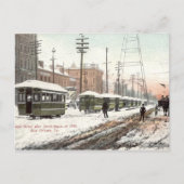 New Orleans Canal St Snow 1895 Postkarte (Vorderseite)