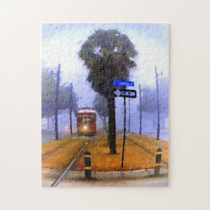 New Orleans Canal St Streetcars Jigsaw Puzzle