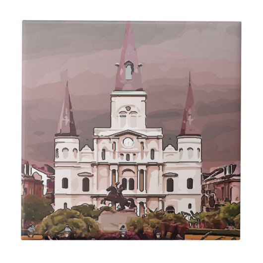 New Orleans Cathedral Fliese (Vorderseite)