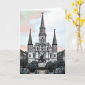 New Orleans Cathedral Karte (Gelbe Blume)