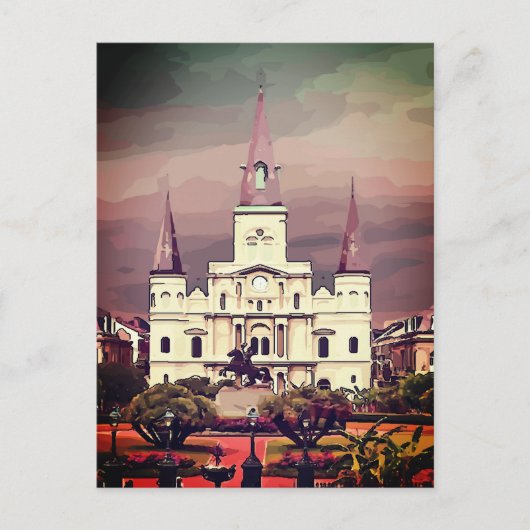 New Orleans Cathedral Postkarte (Vorderseite)