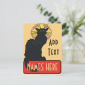 New Orleans Chat Noir Edit Text Blank Postkarte (Stehend Vorderseite)