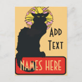 New Orleans Chat Noir Edit Text Blank Postkarte (Vorderseite)