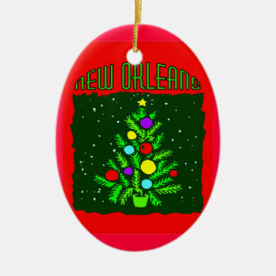 New Orleans Christmas Tree Keramikornament