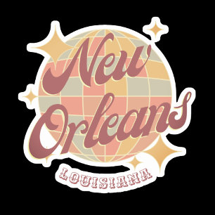 New Orleans City Louisiana Retro Vintag Aufkleber