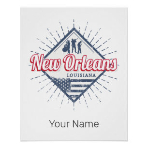 New Orleans City Louisiana Vereinte Staaten Vintag Poster