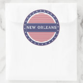 New Orleans City Pride Emblem – American Identity Runder Aufkleber (Tasche)
