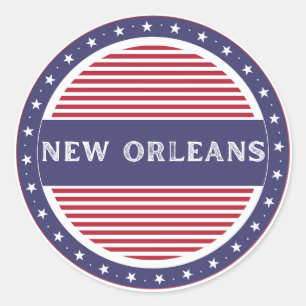 New Orleans City Pride Emblem – Amerikanische Iden Runder Aufkleber