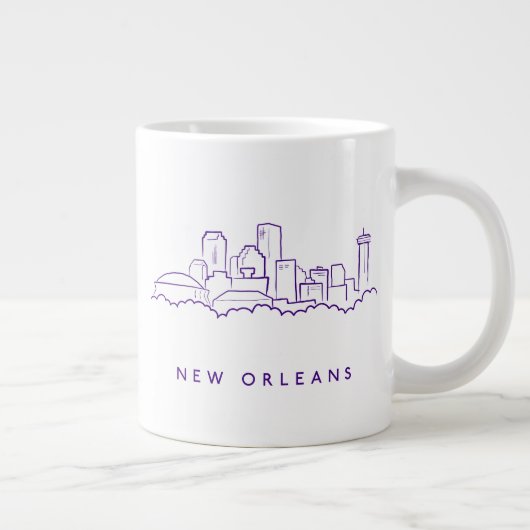 New Orleans City Skyline Jumbo-Tasse (Rechts)