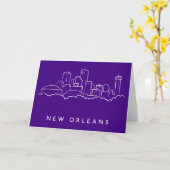 New Orleans City Skyline Karte (Gelbe Blume)