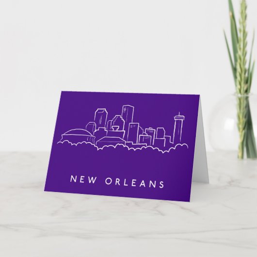 New Orleans City Skyline Karte (Vorderseite)