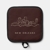New Orleans City Skyline Topflappen (Vorderseite)