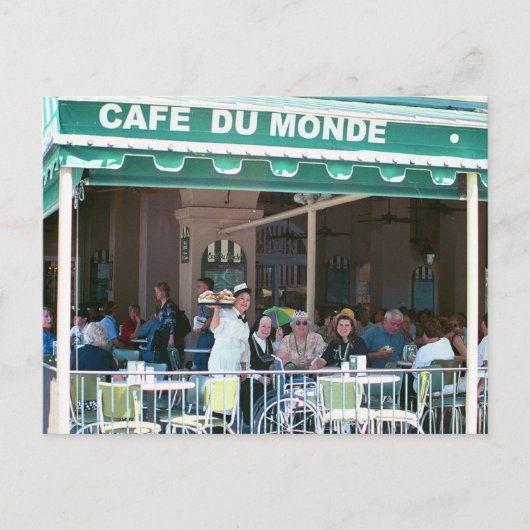 New Orleans Coffee und Beignets Postkarte (Vorderseite)