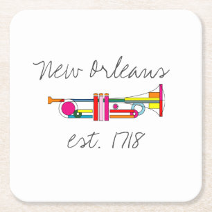"New Orleans" Cooler Jazz Trumpet Rechteckiger Pappuntersetzer