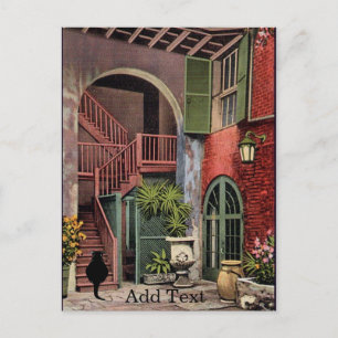 New Orleans Courtyard Patio Postkarte