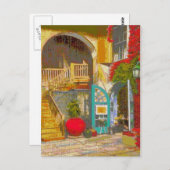 New Orleans Courtyard Postkarte (Vorne/Hinten)