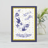 New Orleans Crescent Monte Probe Abendessen Einladung (Stehend Vorderseite)