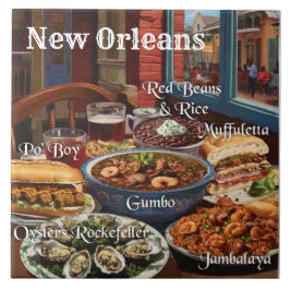 New Orleans Cuisine Foods and Dishes Kitchen Fliese